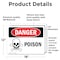 Signmission Poison Danger Sign, Vinyl Decal, 18in W x 12in L, 2PK OS-2PACK-DS-D-1218-L-1531 - alternate 7